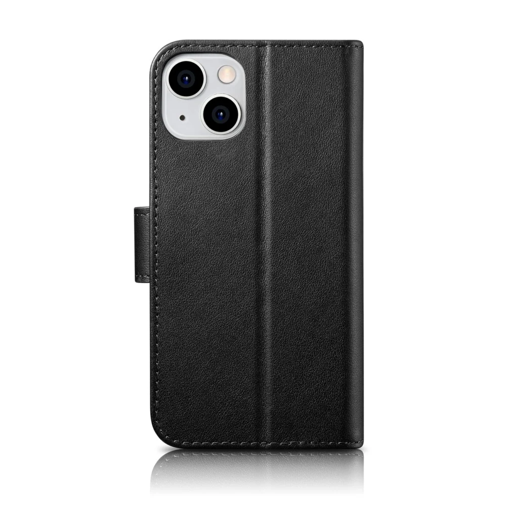 iCarer Wallet Case 2in1 Cover iPhone 14 Plus Anti-RFID Leather Flip Case Black (WMI14220727-BK)eng