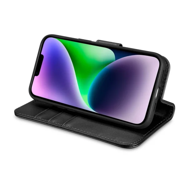 iCarer Wallet Case 2in1 Cover iPhone 14 Plus Anti-RFID Leather Flip Case Black (WMI14220727-BK)eng