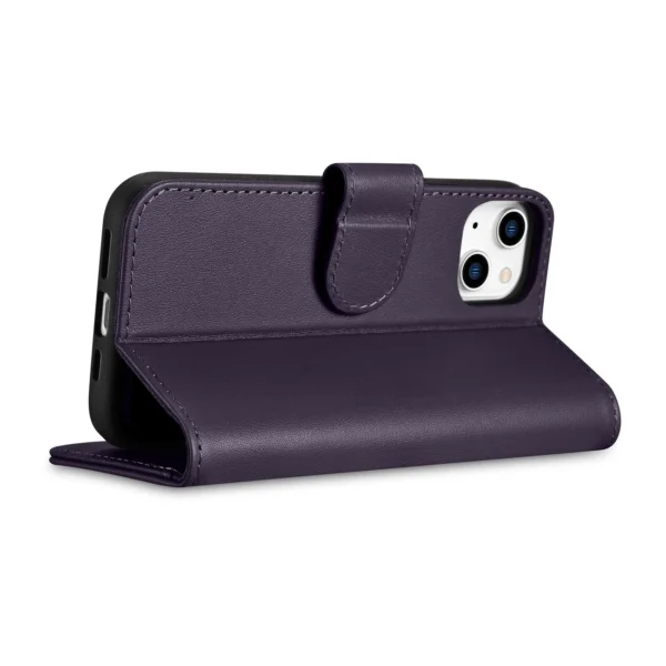 iCarer Wallet Case 2in1 Cover iPhone 14 Plus Anti-RFID Leather Flip Case Dark Purple (WMI14220727-DP)eng