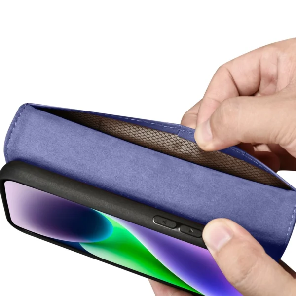 iCarer Wallet Case 2in1 Cover iPhone 14 Plus Anti-RFID Leather Flip Case Light Purple (WMI14220727-LP)eng