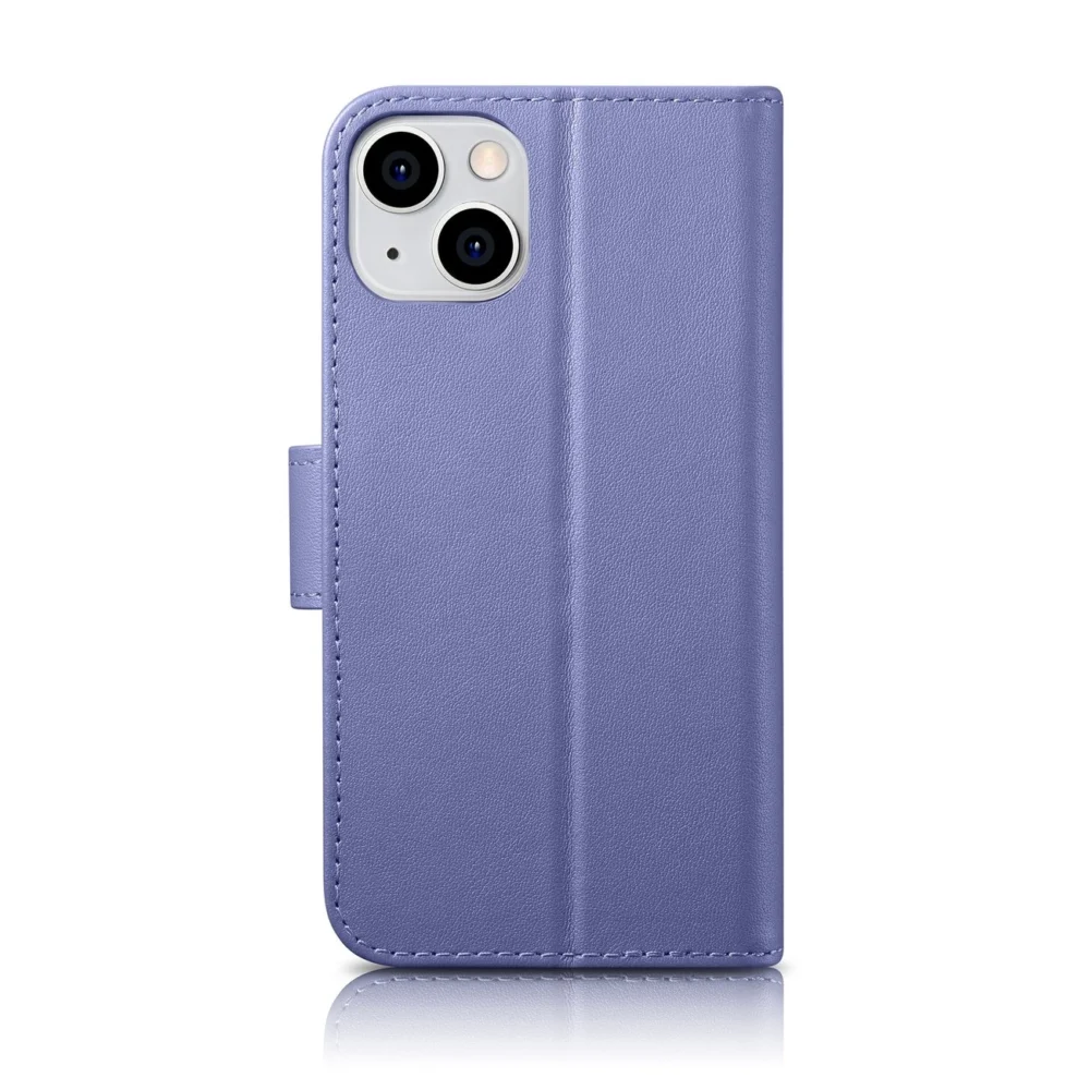 iCarer Wallet Case 2in1 Cover iPhone 14 Plus Anti-RFID Leather Flip Case Light Purple (WMI14220727-LP)eng