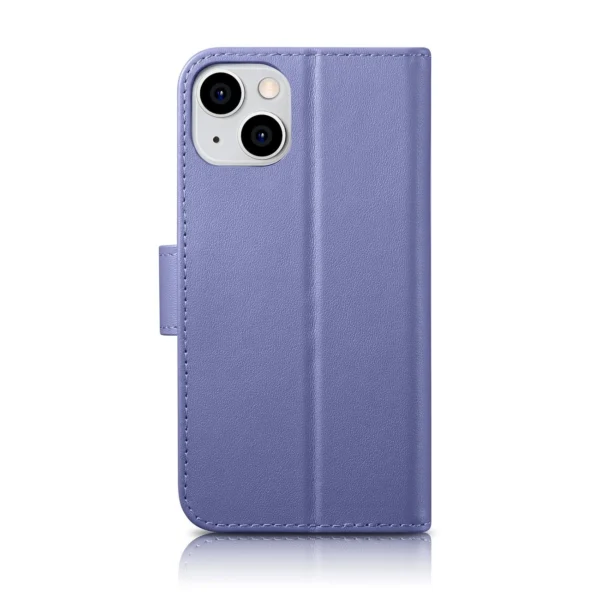 iCarer Wallet Case 2in1 Cover iPhone 14 Plus Anti-RFID Leather Flip Case Light Purple (WMI14220727-LP)eng