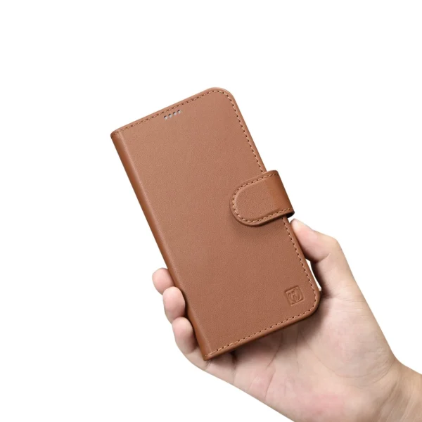 iCarer Wallet Case 2in1 Cover iPhone 14 Pro Max Leather Flip Cover Anti-RFID Brown (WMI14220728-BN)eng