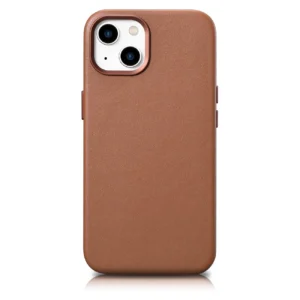 iCarer Case Leather Case Cover for iPhone 14 Plus Brown (MagSafe Compatible)eng