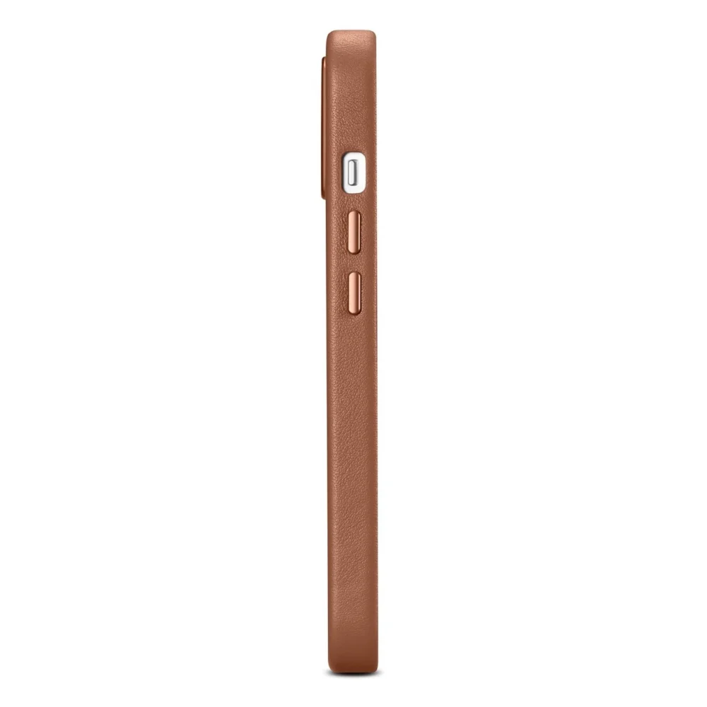iCarer Case Leather Case Cover for iPhone 14 Plus Brown (MagSafe Compatible)eng