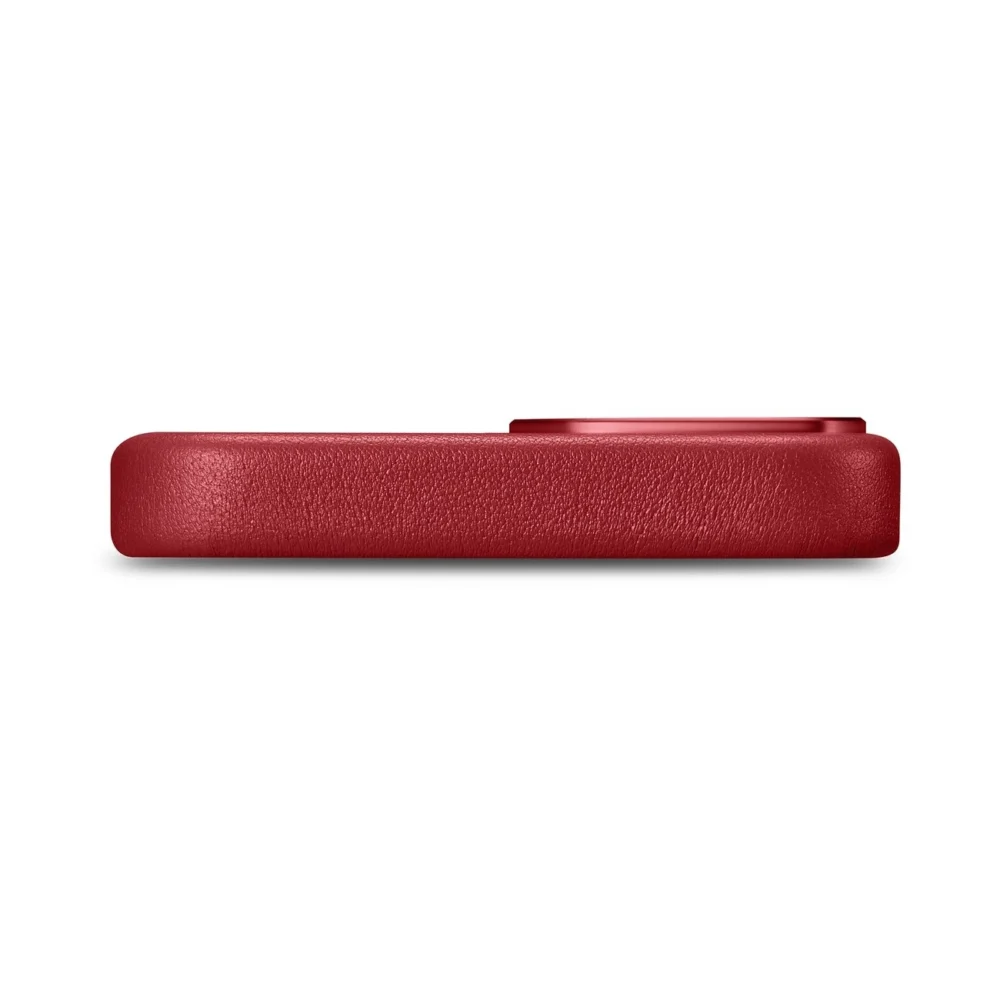 iCarer Case Leather case cover made of natural leather for iPhone 14 Plus red (compatible with MagSafe)eng