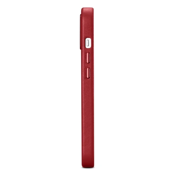iCarer Case Leather case cover made of natural leather for iPhone 14 Plus red (compatible with MagSafe)eng