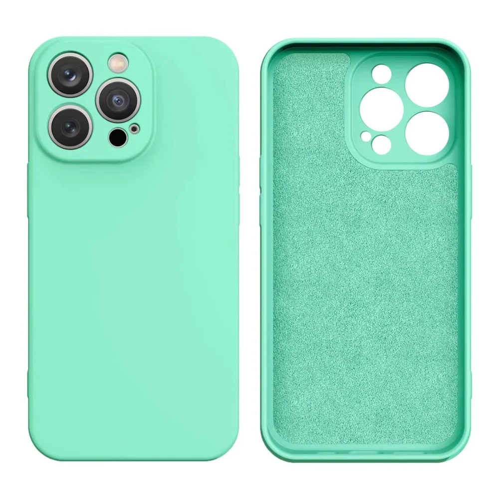 Silicone case iPhone 14 Plus silicone cover mint greeneng