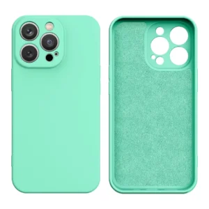 Silicone case iPhone 14 Plus silicone cover mint greeneng