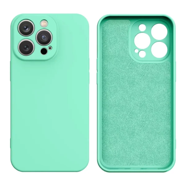 Silicone case iPhone 14 Plus silicone cover mint greeneng