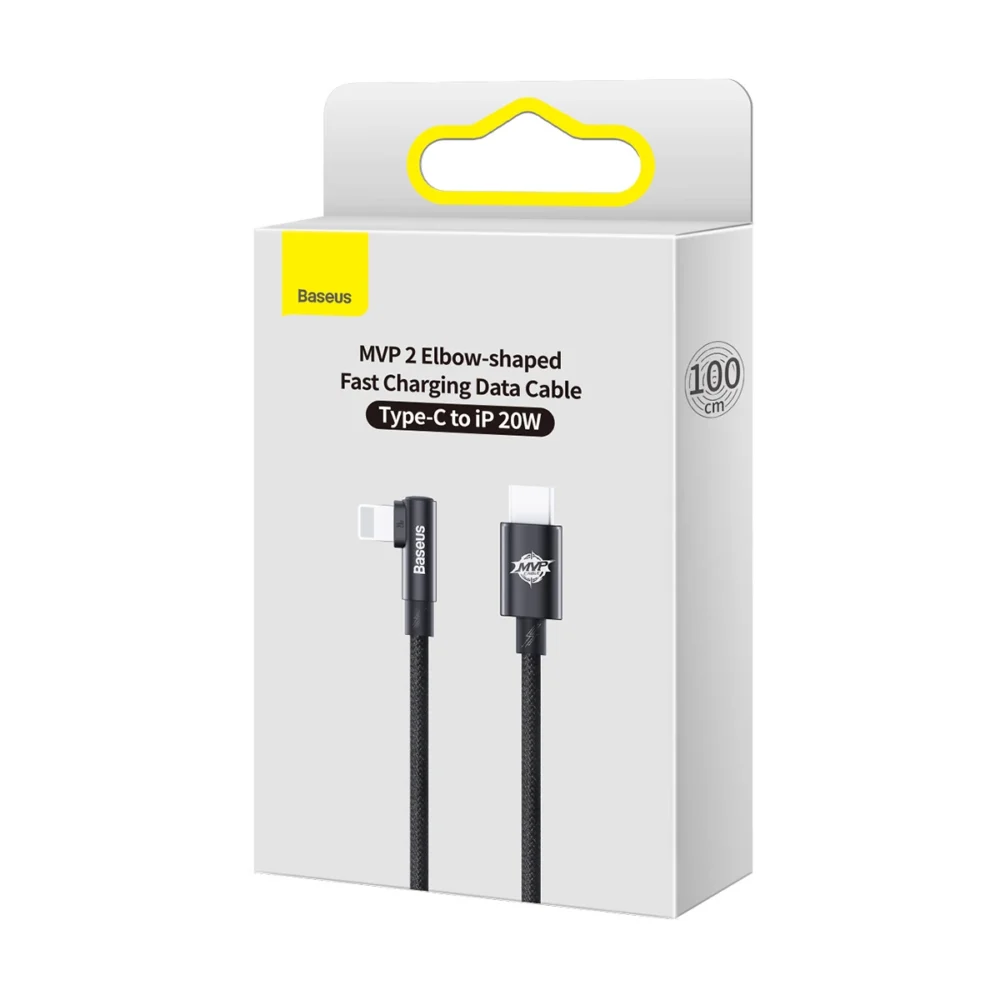 Baseus CAVP000201 angled Lightning - USB-C cable 20W 480Mb/s 1m - blackeng