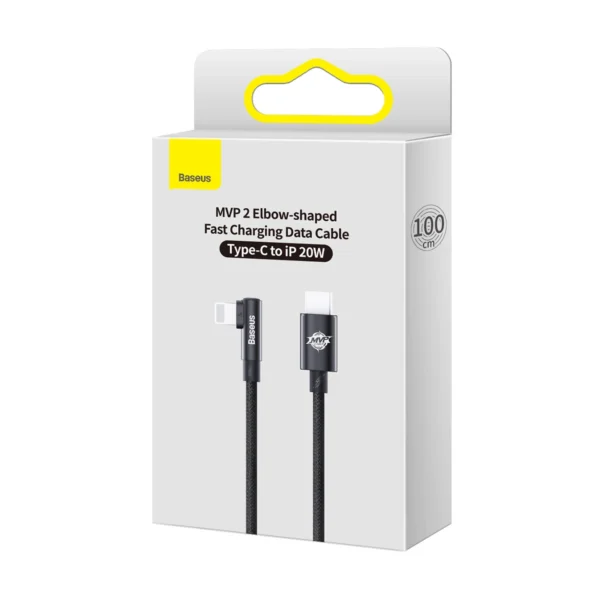 Baseus CAVP000201 angled Lightning - USB-C cable 20W 480Mb/s 1m - blackeng