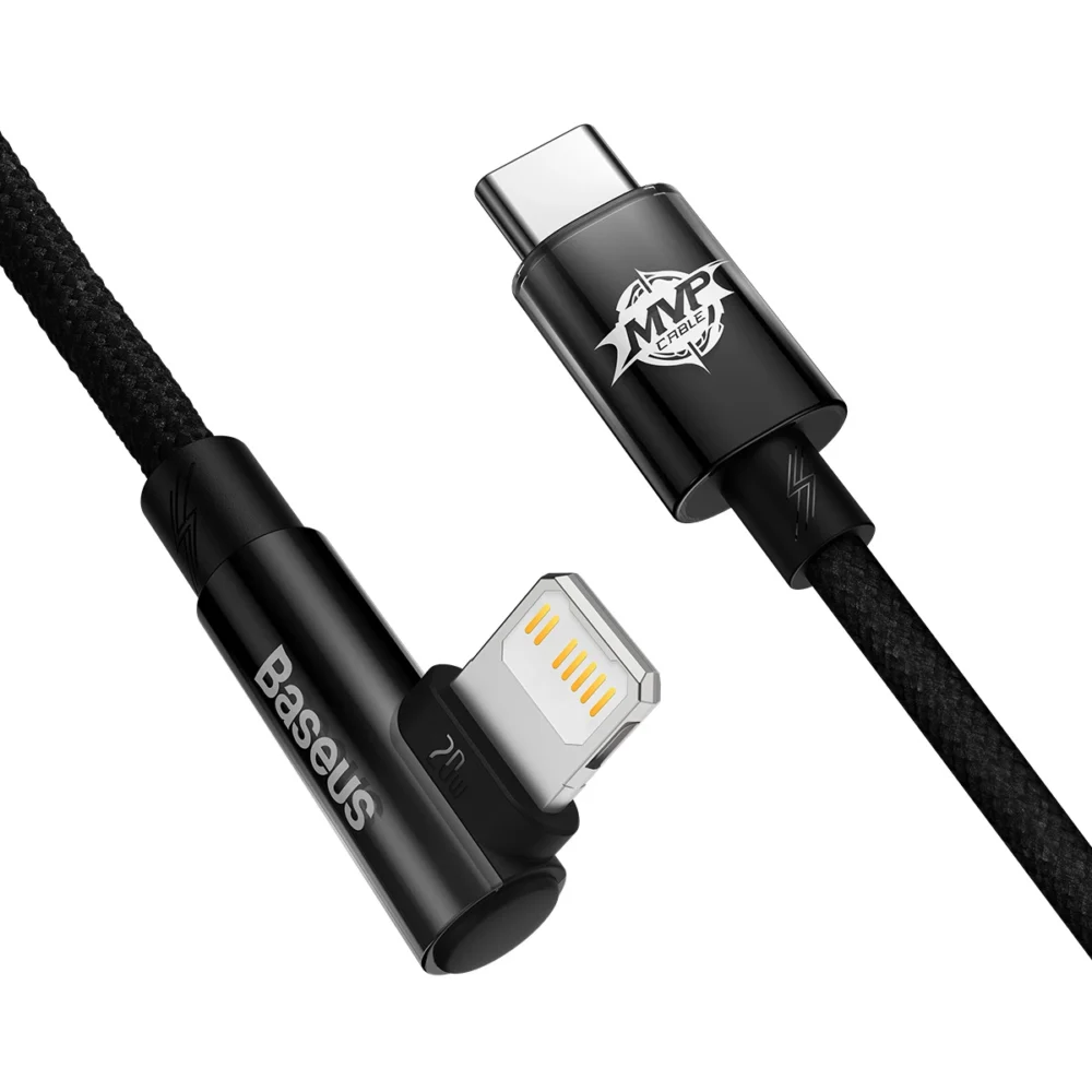 Baseus CAVP000201 angled Lightning - USB-C cable 20W 480Mb/s 1m - blackeng
