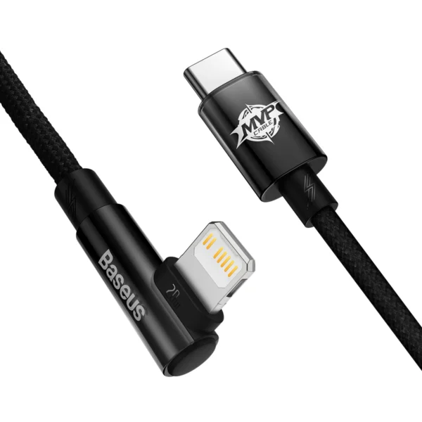 Baseus CAVP000201 angled Lightning - USB-C cable 20W 480Mb/s 1m - blackeng
