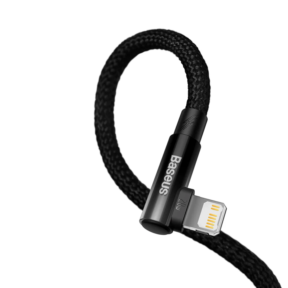 Baseus CAVP000201 angled Lightning - USB-C cable 20W 480Mb/s 1m - blackeng