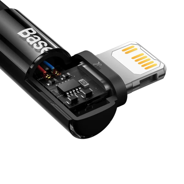 Baseus CAVP000201 angled Lightning - USB-C cable 20W 480Mb/s 1m - blackeng