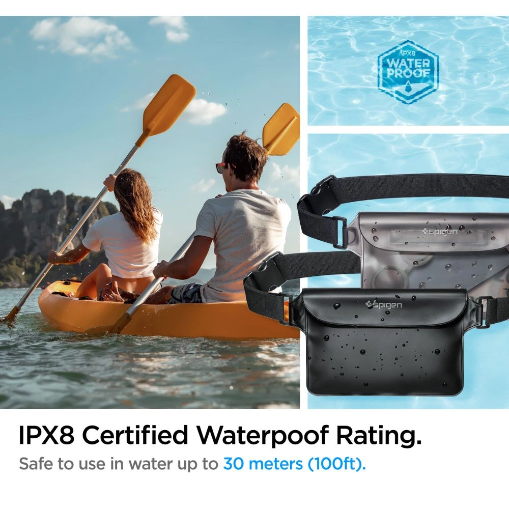 Spigen Aqua Shield A620 Waterproof Hip Bag IPX8 - Black 2 pcs.eng