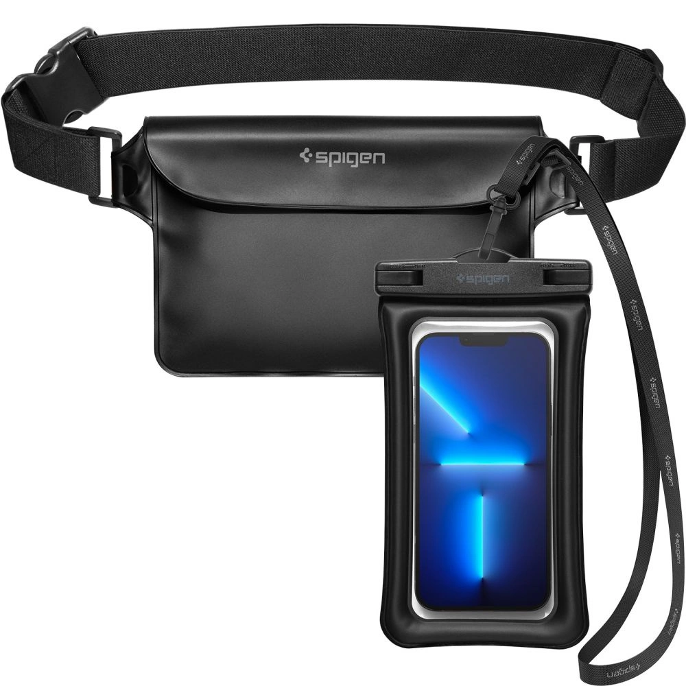 Spigen Aqua Shield A621 Waterproof Hip Bag + Floating Case - Blackeng