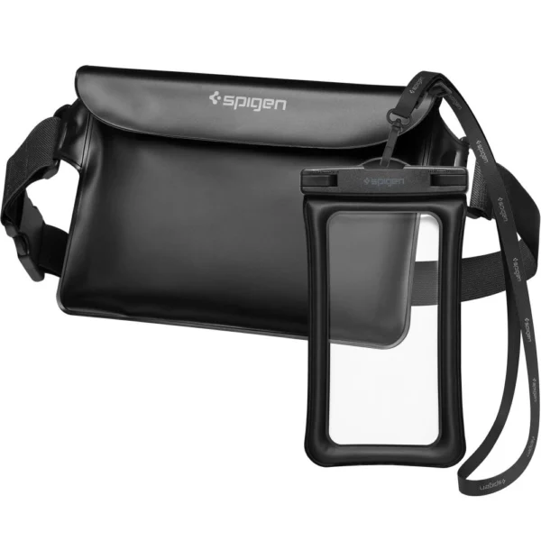 Spigen Aqua Shield A621 Waterproof Hip Bag + Floating Case - Blackeng