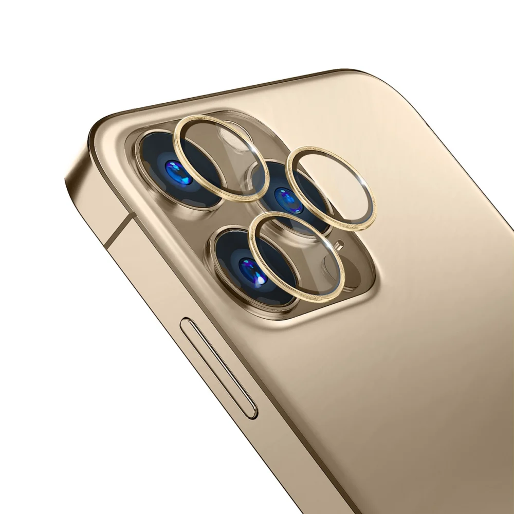 iPhone 14 Pro Max / 14 Pro 9H Camera Glass for 3mk Lens Protection Pro Series Lens - Goldeng
