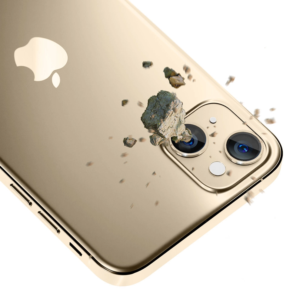 Camera glass for iPhone 14 9H for 3mk Lens Protection Pro series lens - goldeng
