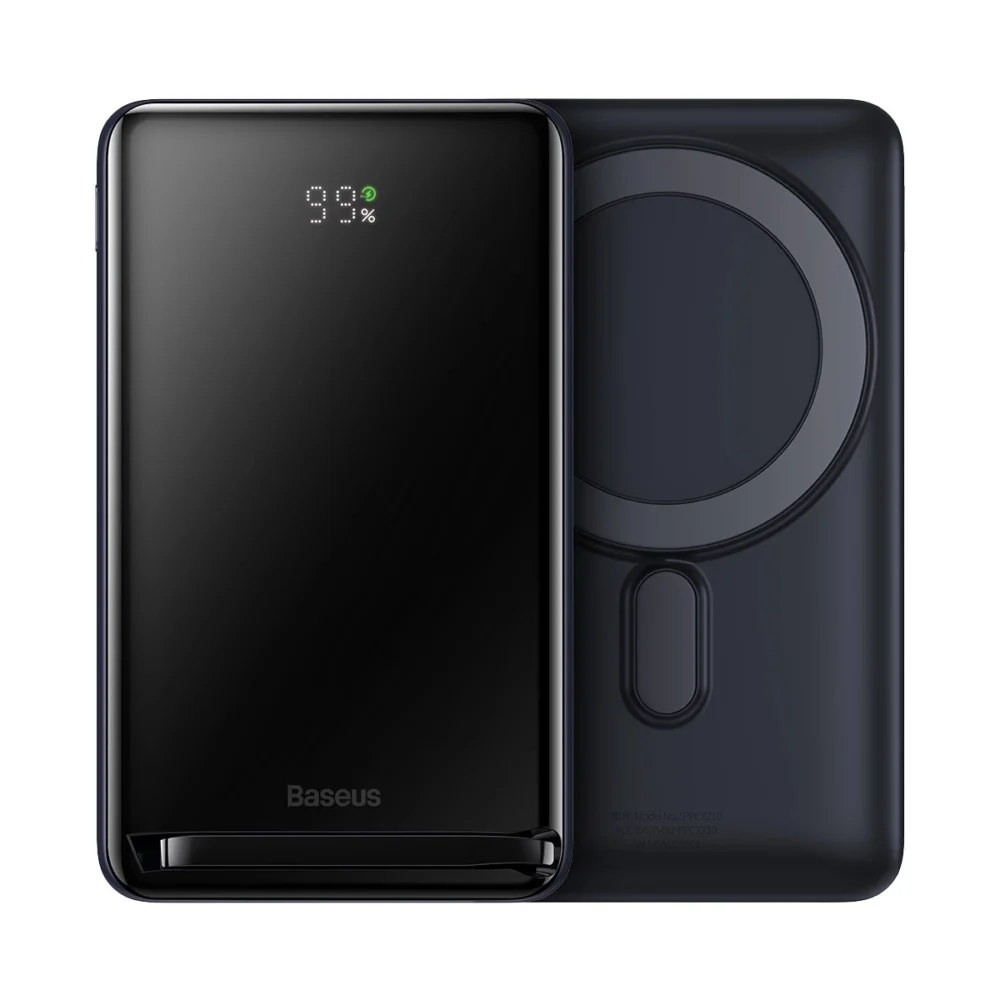 Baseus Magnetic Bracket Powerbank 10000mAh 20W with MagSafe - Dark Blue + USB-C Cable 60W 0.5meng