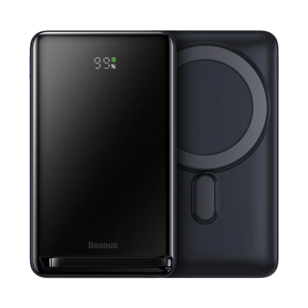 Baseus Magnetic Bracket Powerbank 10000mAh 20W with MagSafe - Dark Blue + USB-C Cable 60W 0.5meng