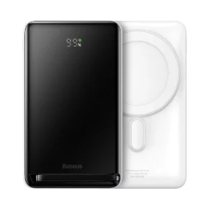 Baseus Magnetic Bracket powerbank with wireless charging MagSafe 10000mAh 20W Overseas Edition white (PPCX000202) + USB Type C cable Baseus Xiaobai Series 60W 0.5meng