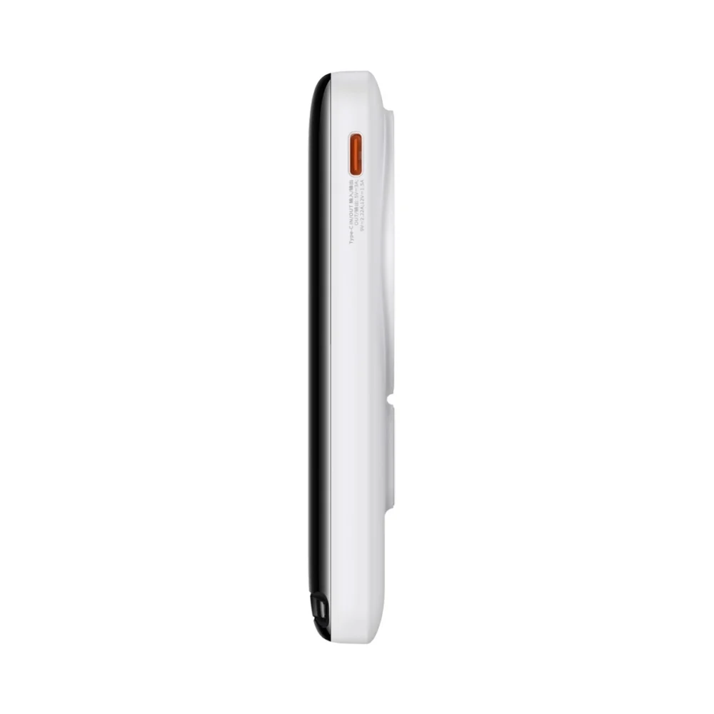 Baseus Magnetic Bracket powerbank with wireless charging MagSafe 10000mAh 20W Overseas Edition white (PPCX000202) + USB Type C cable Baseus Xiaobai Series 60W 0.5meng