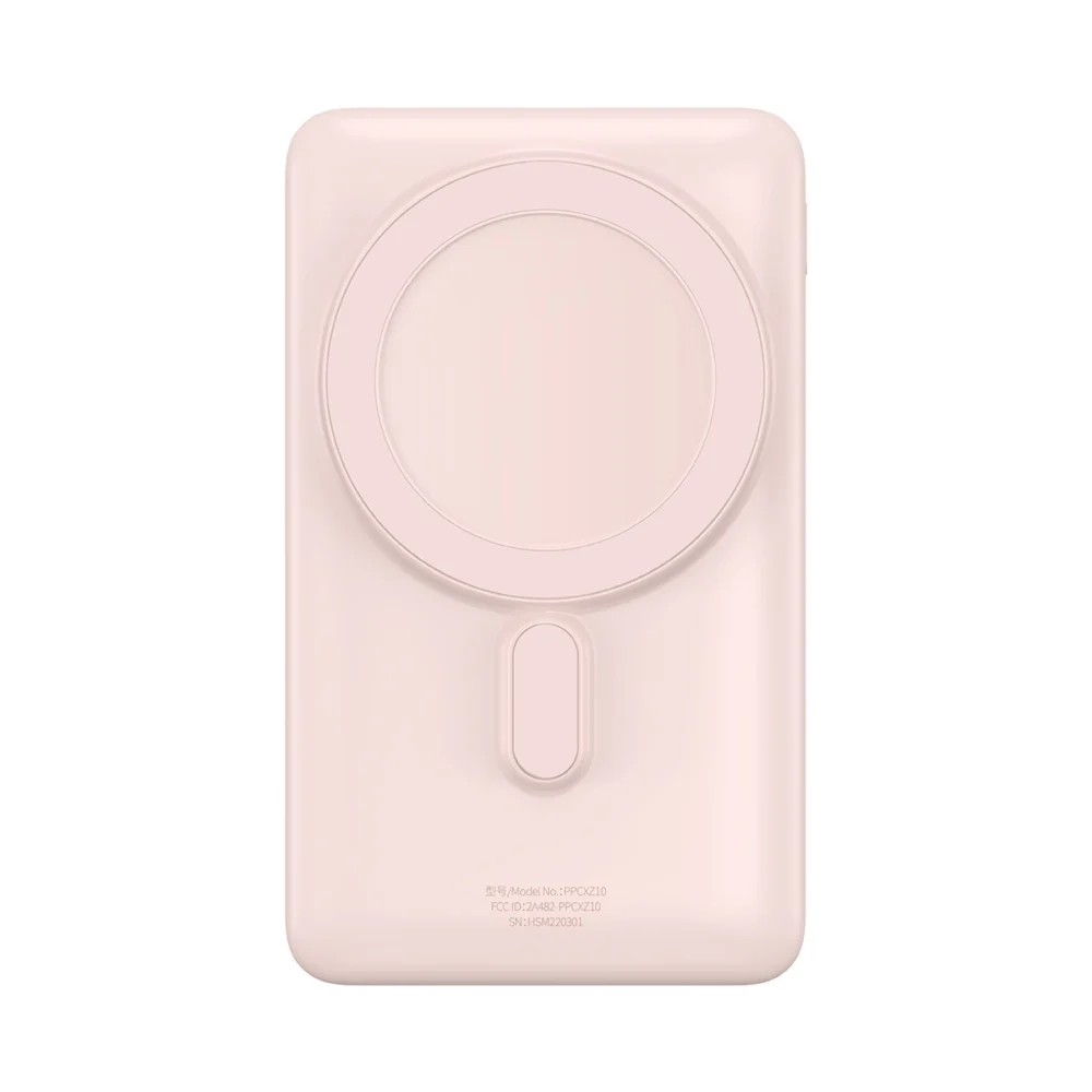 Baseus Magnetic Bracket power bank with wireless charging MagSafe 10000mAh 20W Overseas Edition pink (PPCX000204) + USB Type C cable Baseus Xiaobai Series 60W 0.5meng