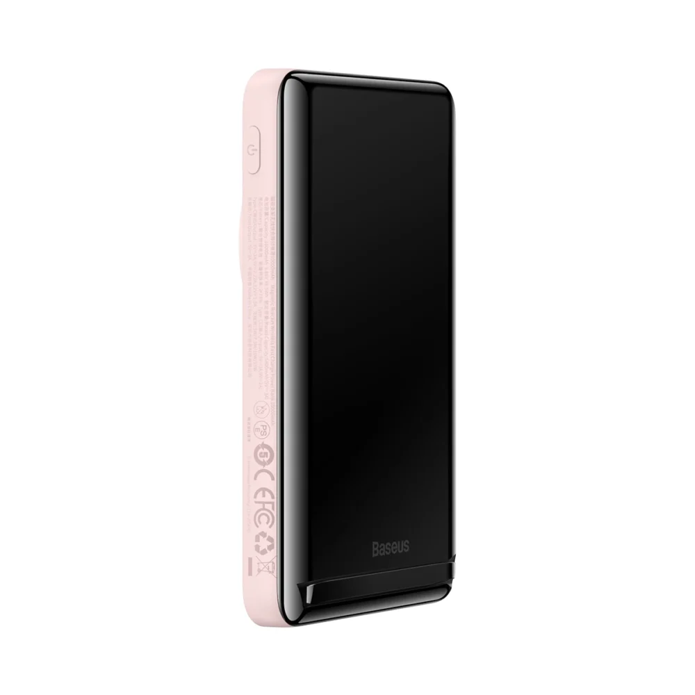 Baseus Magnetic Bracket power bank with wireless charging MagSafe 10000mAh 20W Overseas Edition pink (PPCX000204) + USB Type C cable Baseus Xiaobai Series 60W 0.5meng