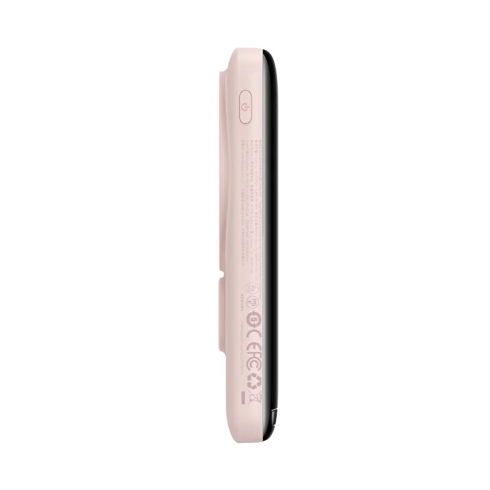 Baseus Magnetic Bracket power bank with wireless charging MagSafe 10000mAh 20W Overseas Edition pink (PPCX000204) + USB Type C cable Baseus Xiaobai Series 60W 0.5meng
