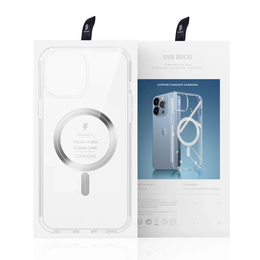 Dux Ducis Clin magnetic case for iPhone 14 Plus compatible with MagSafe transparenteng