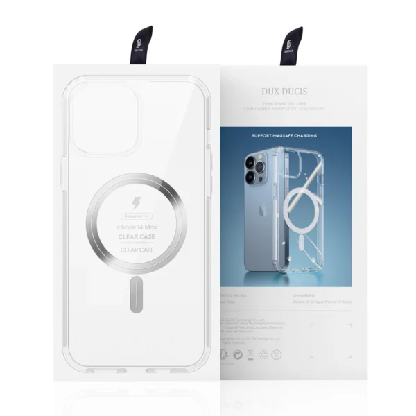 Dux Ducis Clin magnetic case for iPhone 14 Plus compatible with MagSafe transparenteng
