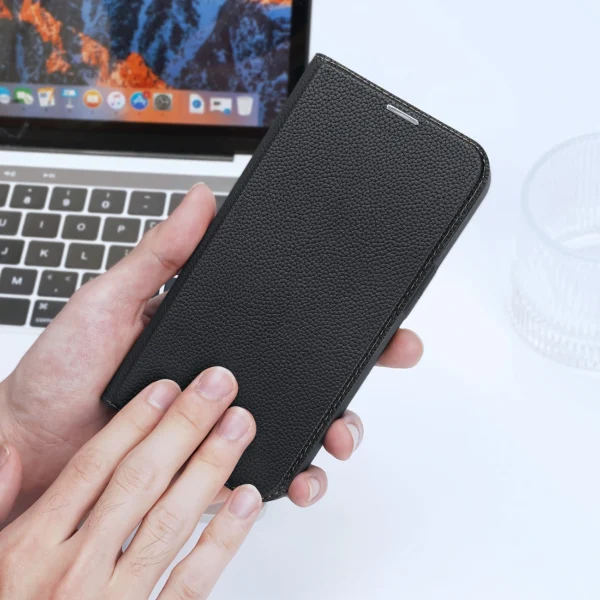 Dux Ducis Skin X2 case for iPhone 14 Plus case with magnetic flap blackeng