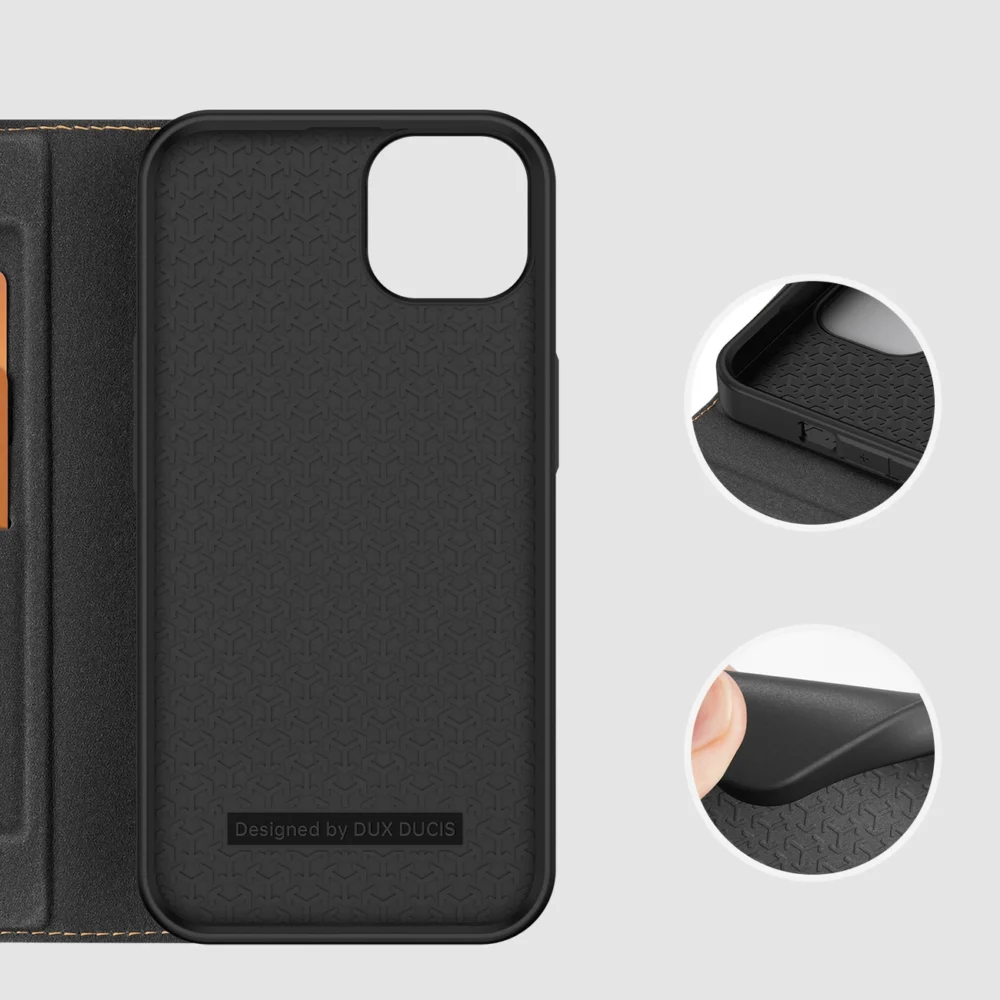 Dux Ducis Skin X2 case for iPhone 14 Plus case with magnetic flap blackeng
