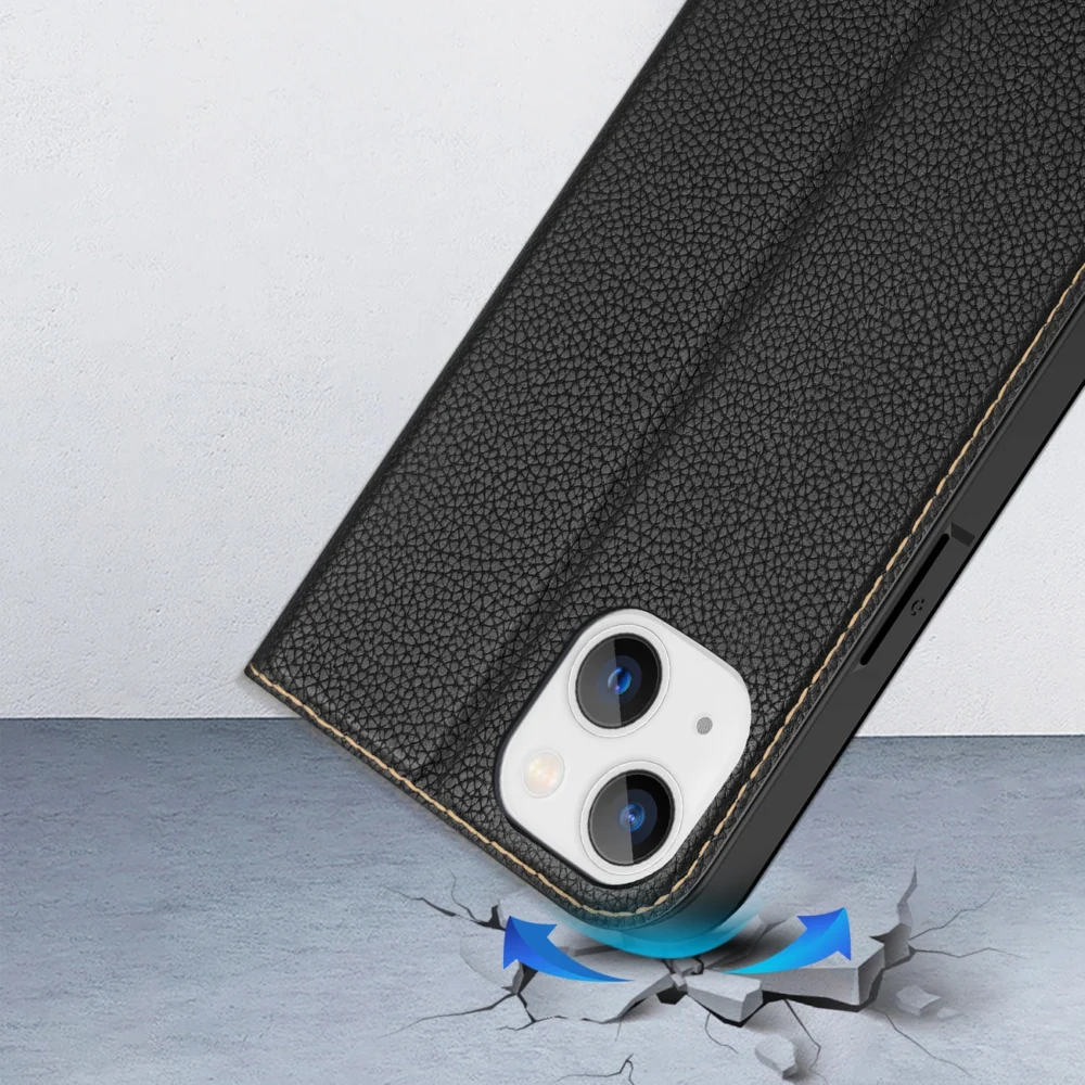 Dux Ducis Skin X2 case for iPhone 14 Plus case with magnetic flap blackeng