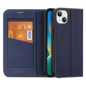 Dux Ducis Skin X2 case for iPhone 14 Plus case with magnetic flap blueeng