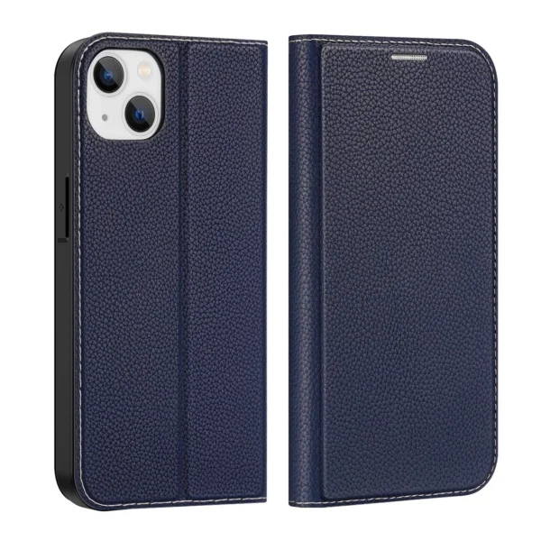 Dux Ducis Skin X2 case for iPhone 14 Plus case with magnetic flap blueeng