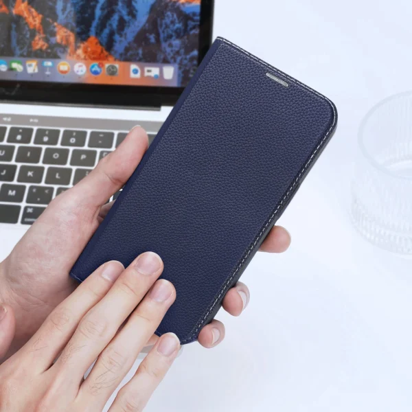 Dux Ducis Skin X2 case for iPhone 14 Pro magnetic flip case blueeng