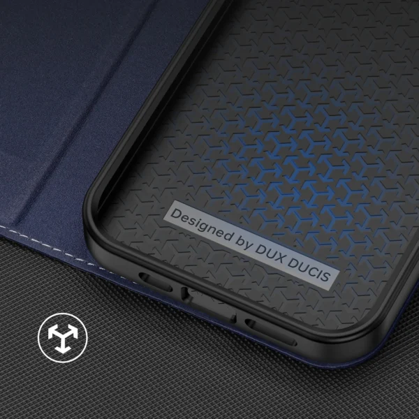 Dux Ducis Skin X2 case for iPhone 14 Pro magnetic flip case blueeng