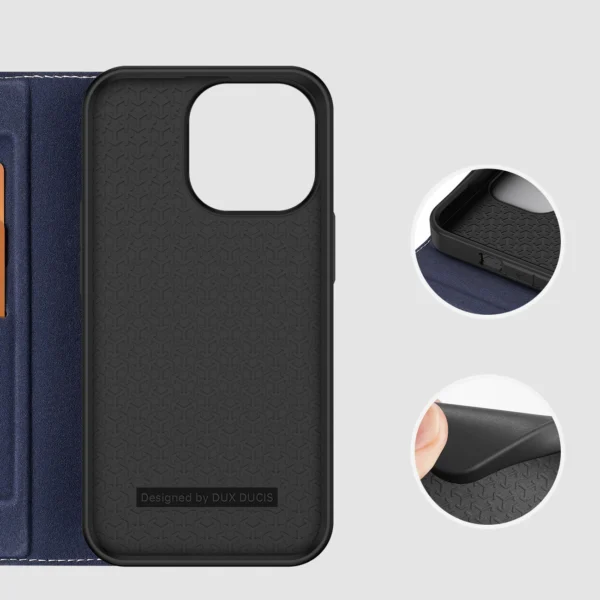 Dux Ducis Skin X2 case for iPhone 14 Pro magnetic flip case blueeng
