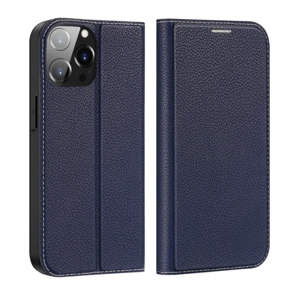 Dux Ducis Skin X2 case for iPhone 14 Pro Max case with magnetic flap blueeng