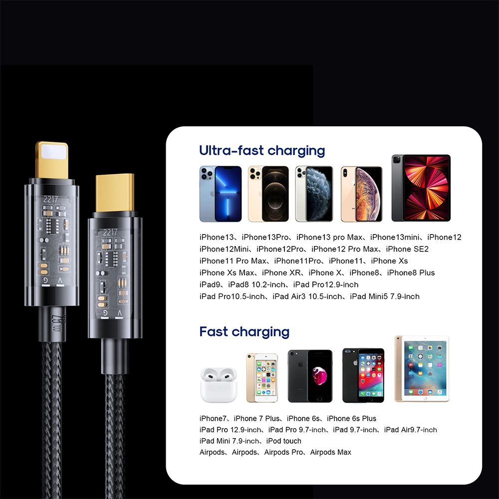 Joyroom S-CL020A12 Lightning / USB-C PD cable 20W 1.2m - blackeng
