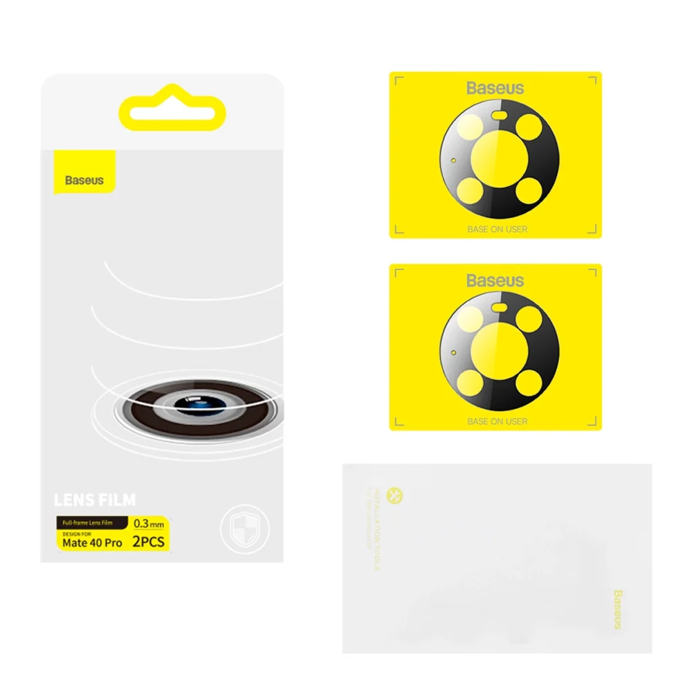 Baseus Huawei Mate 40 Pro Camera Film 0.3mm (2pcs) transparent + cleaning kit (SGQK000502)eng