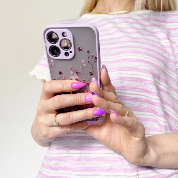 Design Case case for iPhone 13, blue flower covereng