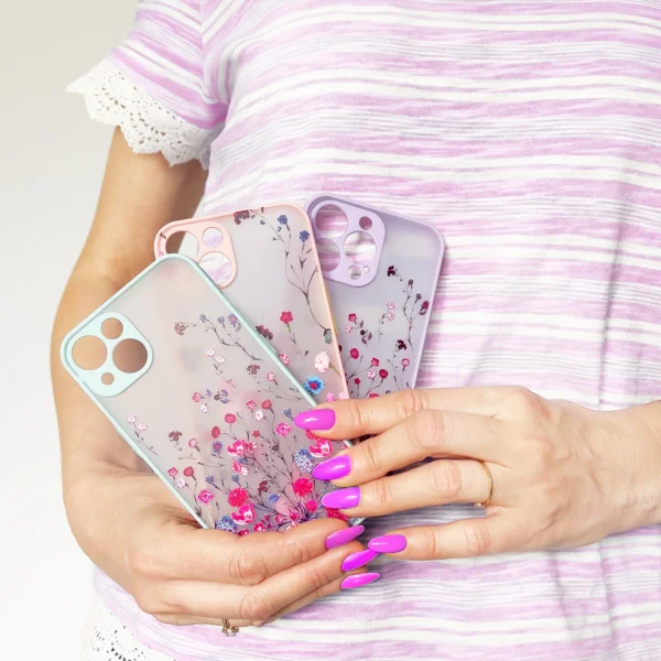 Design Case case for iPhone 13, blue flower covereng
