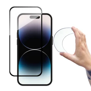 Wozinsky Full Cover Flexi Nano Glass tempered glass for iPhone 14 Pro Max flexible with a black frameeng