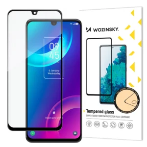 Wozinsky Super Durable Full Glue Tempered Glass Full Screen With Frame Case Friendly TCL 30 5G Blackeng