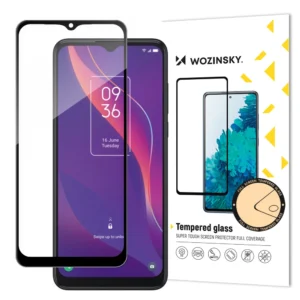 Wozinsky super tough Full Glue tempered glass full screen with frame Case Friendly TCL 306 blackeng